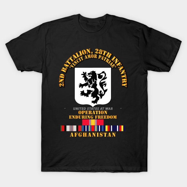 2nd Bn, 28th Infantry - OEF - Afghanistan w SVC T-Shirt by twix123844